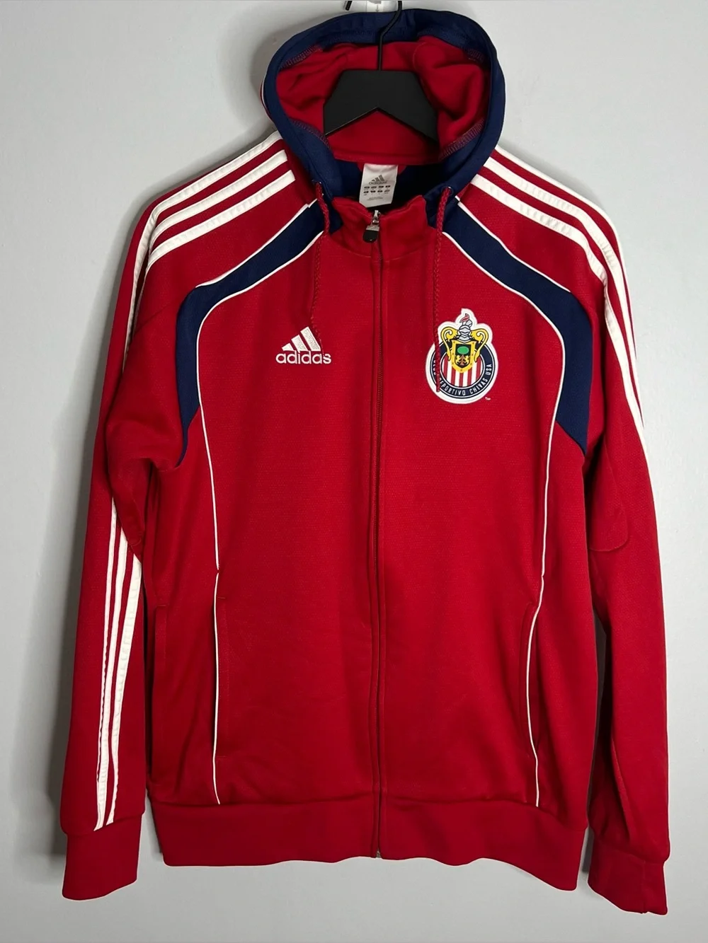 Chivas USA Track Jacket Mens Medium Red Adidas MLS Football Soccer